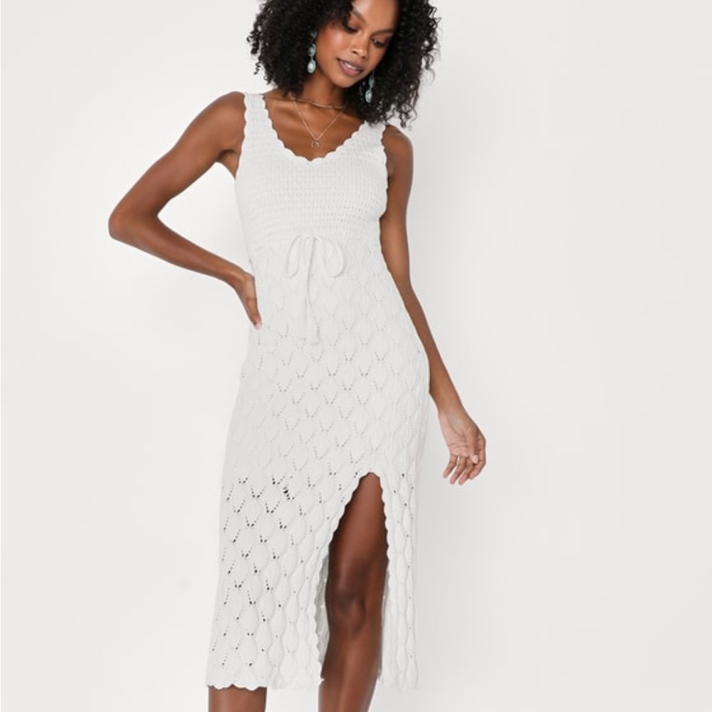 Lulus White Crochet Dress